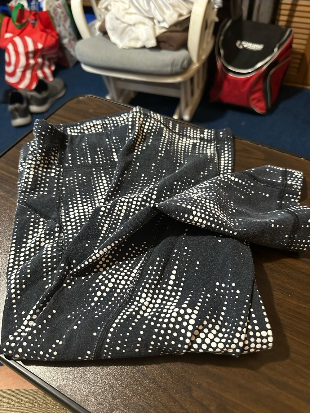 Danskin Now Black Joggers with White Dot Print